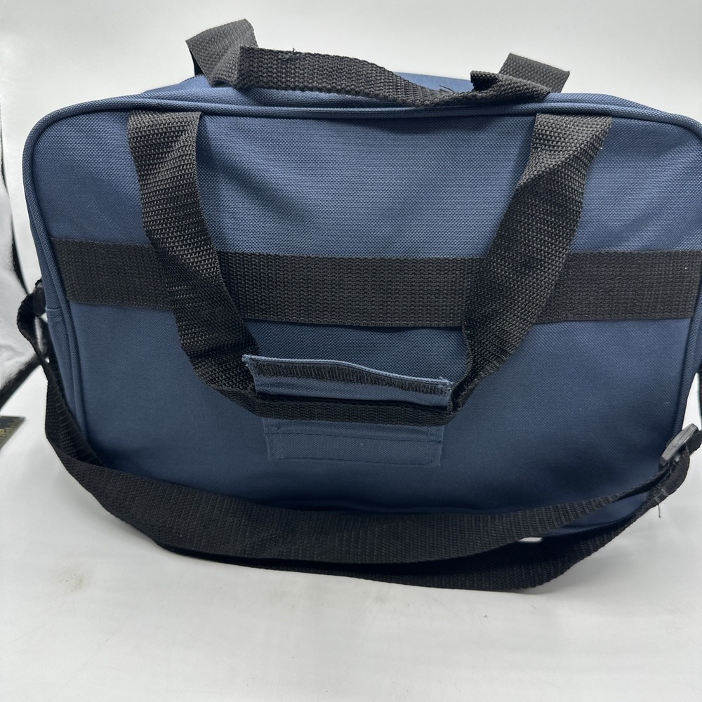 Geoffrey Beene Carry All Tote 14 " X 6" X 10" With Strap And Handles Blue. - Picture 2 of 11